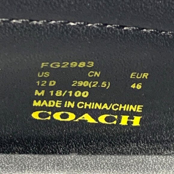 Coach Mott Signature PVC G2983 Black Leather Driver Loafer - Picture 3 of 11